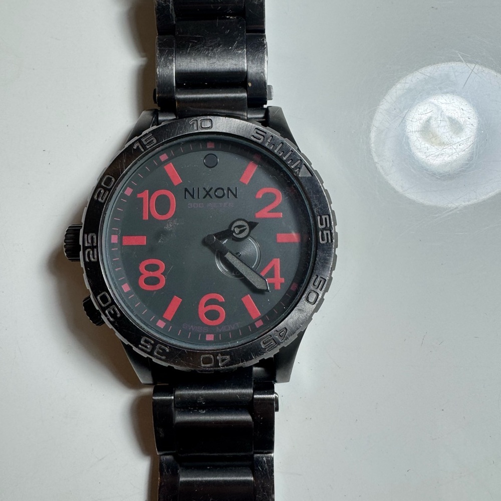 Nixon Black and Red Watch